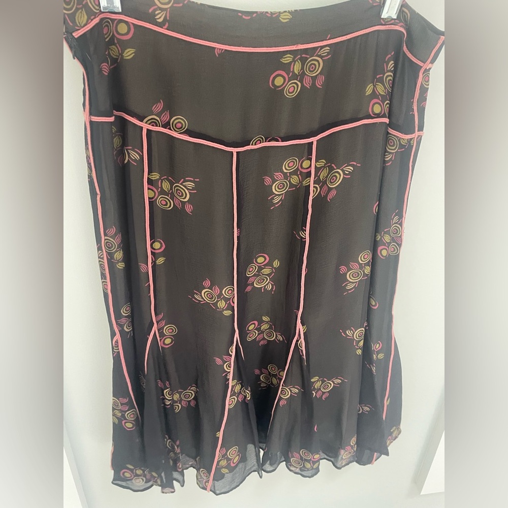 Vintage Marc Jacobs Black Dress with Pink and Gold Floral Design